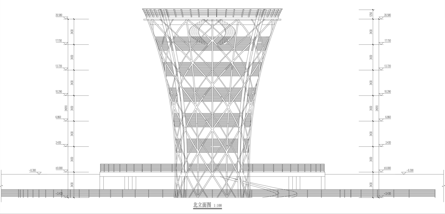 青海察尔汗盐湖极目两极景观塔设计(图6)
